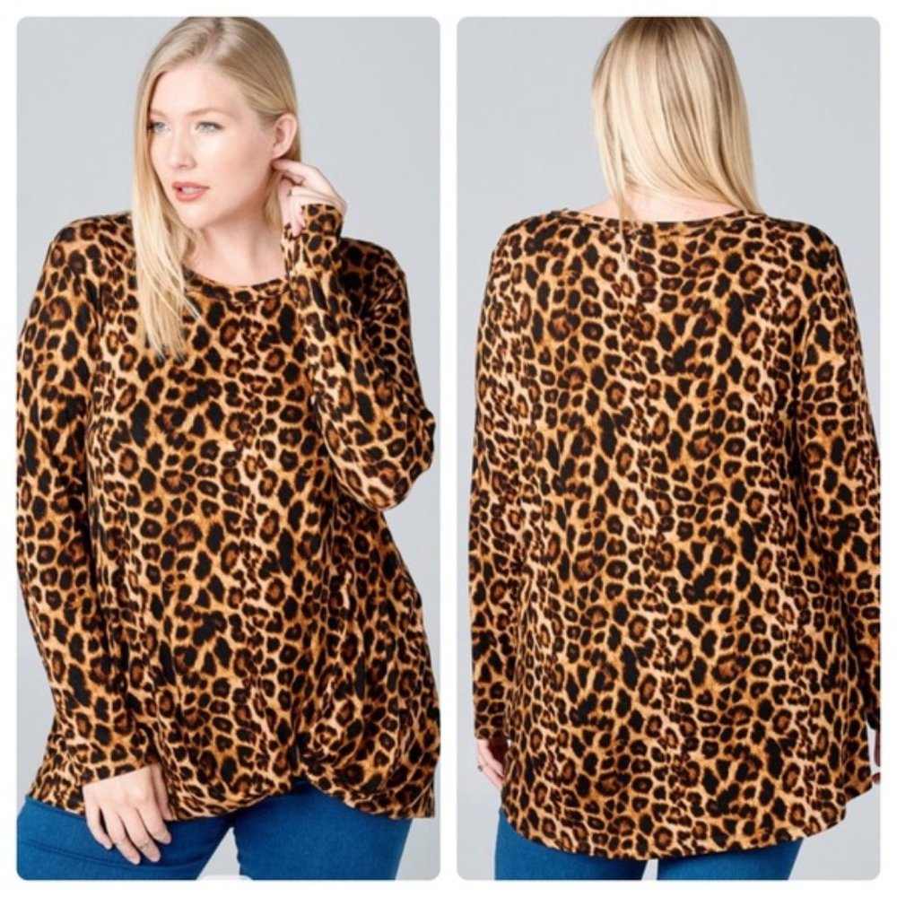 Plus size Cheetah Print Top